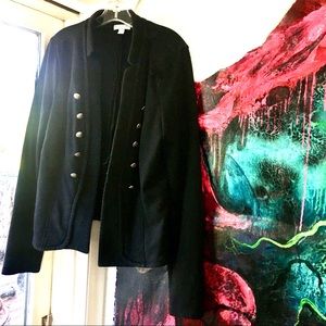 Delias XL Black Jacket Silver Buttons